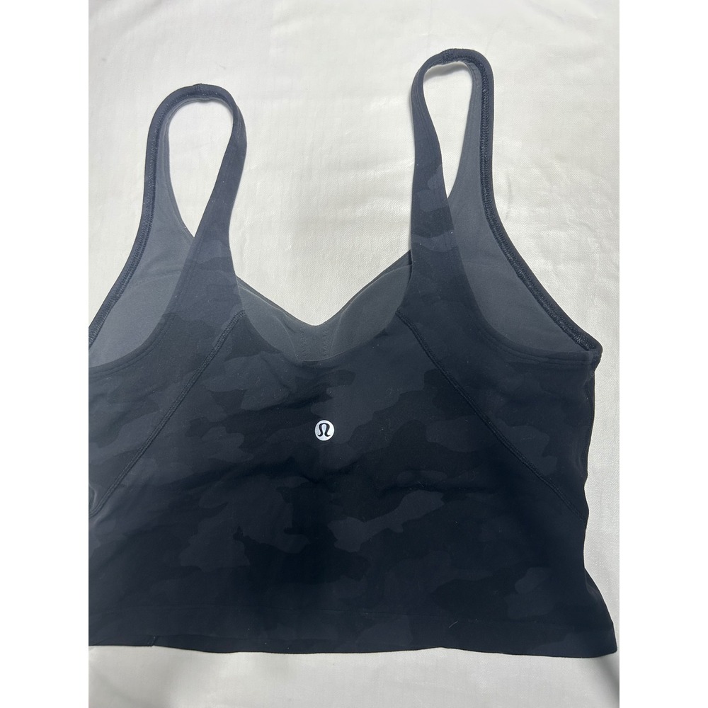 Lululemon Align Tank Top Heritage 365 Camo Deep Coal Multi Size 4 Nulu Cropped